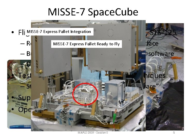 MISSE-7 Space. Cube MISSE-7 Express Pallet Integration • Flight spare Space. Cube from HST