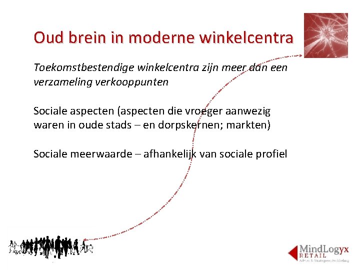 Oud brein in moderne winkelcentra Toekomstbestendige winkelcentra zijn meer dan een verzameling verkooppunten Sociale