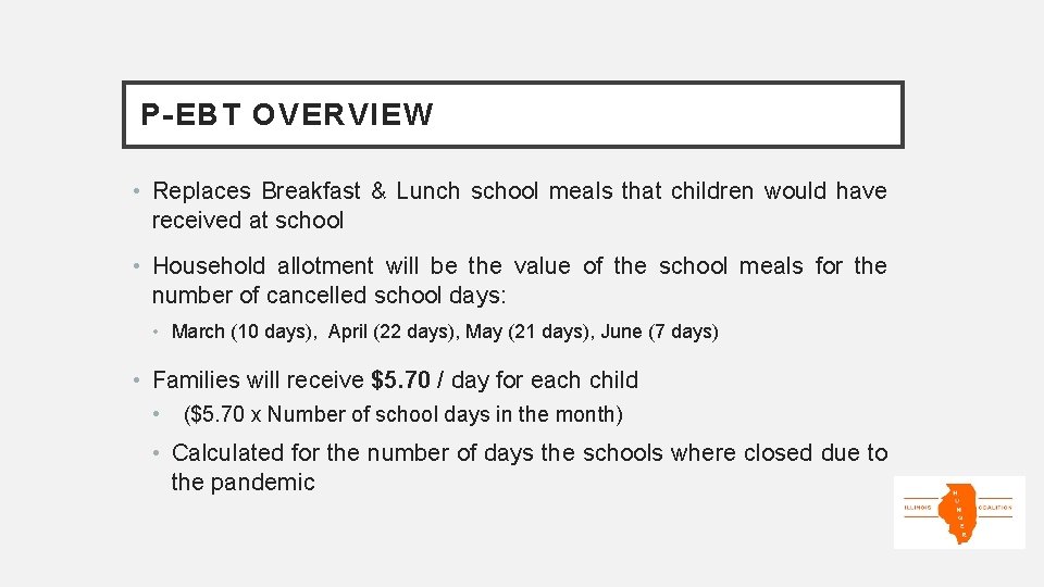 Forum on Pandemic Electronic Benefit Transfer PEBT Friday