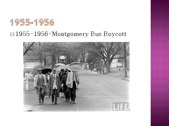 � 1955 -1956 -Montgomery Bus Boycott 