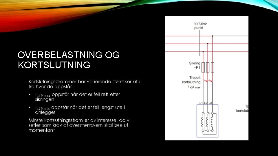 OVERBELASTNING OG KORTSLUTNING 