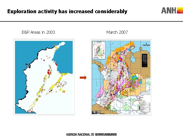 Exploration activity has increased considerably E&P Areas in 2003 March 2007 