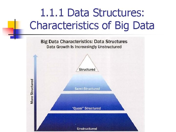 1. 1. 1 Data Structures: Characteristics of Big Data 