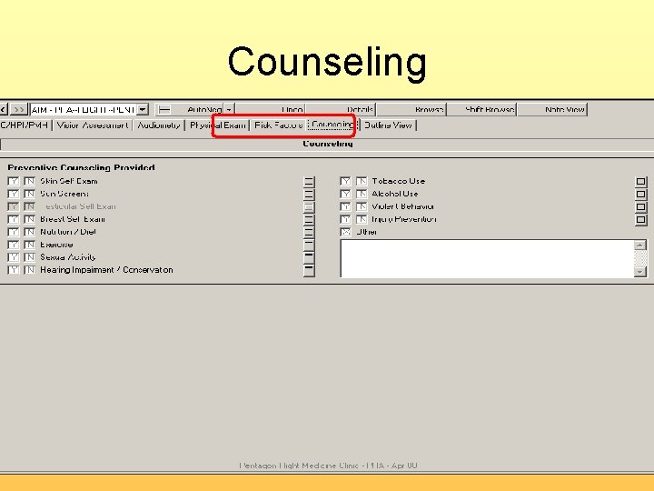 Counseling 