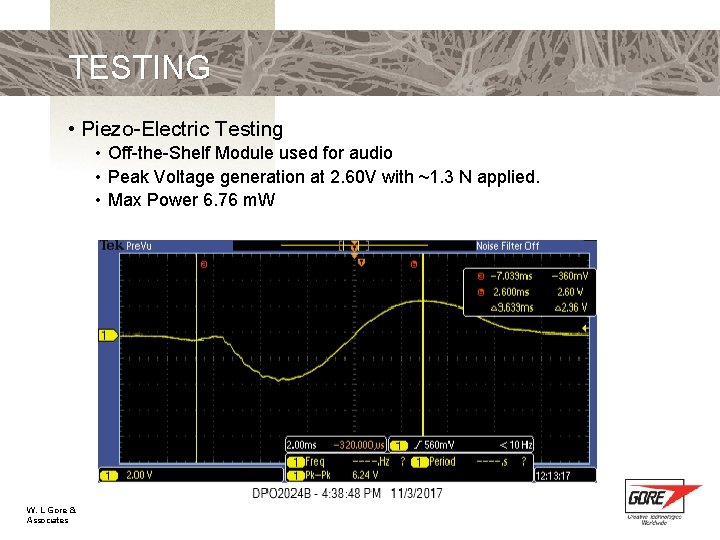 TESTING • Piezo-Electric Testing • Off-the-Shelf Module used for audio • Peak Voltage generation