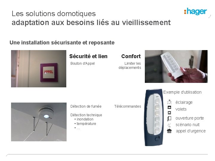 Les solutions domotiques adaptation aux besoins liés au vieillissement Une installation sécurisante et reposante