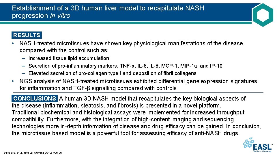 Establishment of a 3 D human liver model to recapitulate NASH progression in vitro