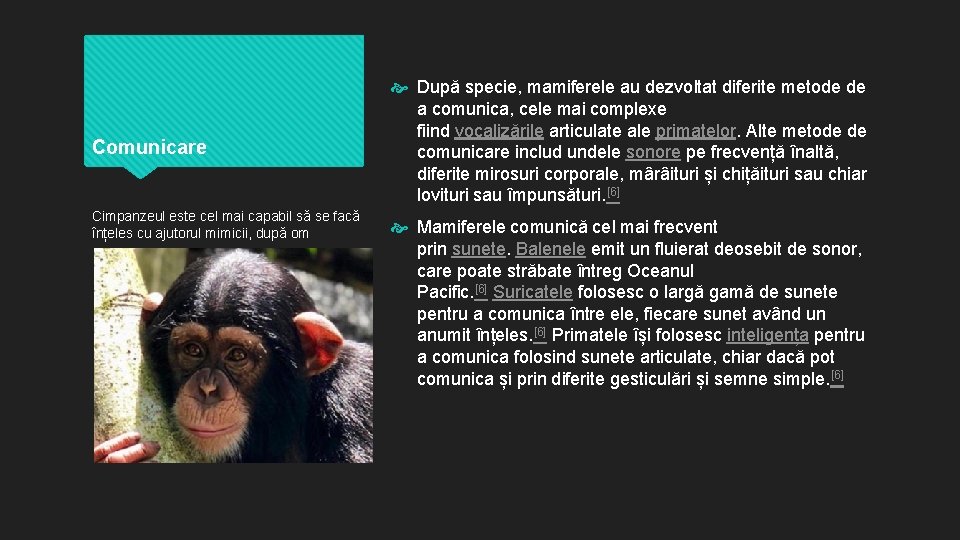 Comunicare Cimpanzeul este cel mai capabil să se facă înțeles cu ajutorul mimicii, după Comunicare Cimpanzeul este cel mai capabil să se facă înțeles cu ajutorul mimicii, după