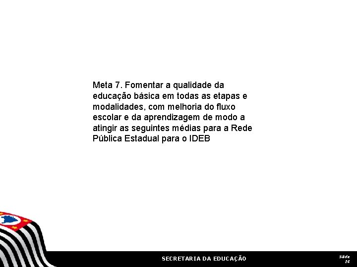 Meta 7. Fomentar a qualidade da educação básica em todas as etapas e modalidades, Meta 7. Fomentar a qualidade da educação básica em todas as etapas e modalidades,