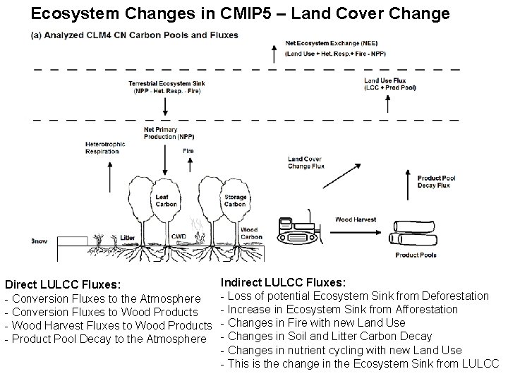 Ecosystem Changes in CMIP 5 – Land Cover Change Direct LULCC Fluxes: - Conversion