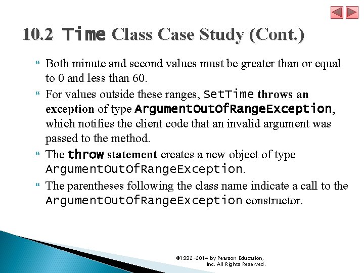 10. 2 Time Class Case Study (Cont. ) Both minute and second values must