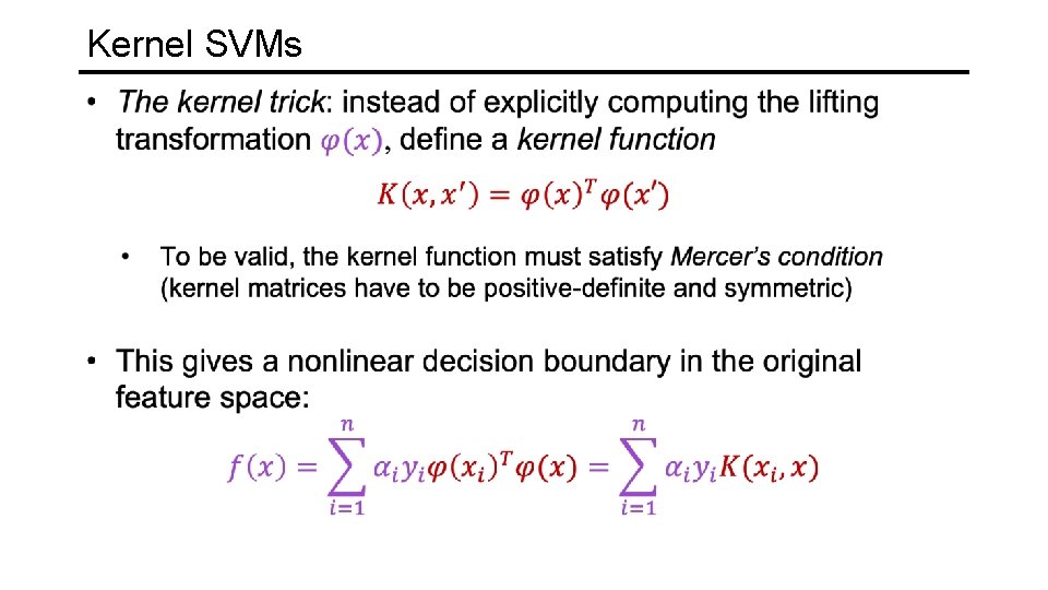 Kernel SVMs 