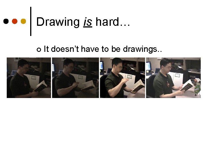 Drawing is hard… ¢ It doesn’t have to be drawings. . 