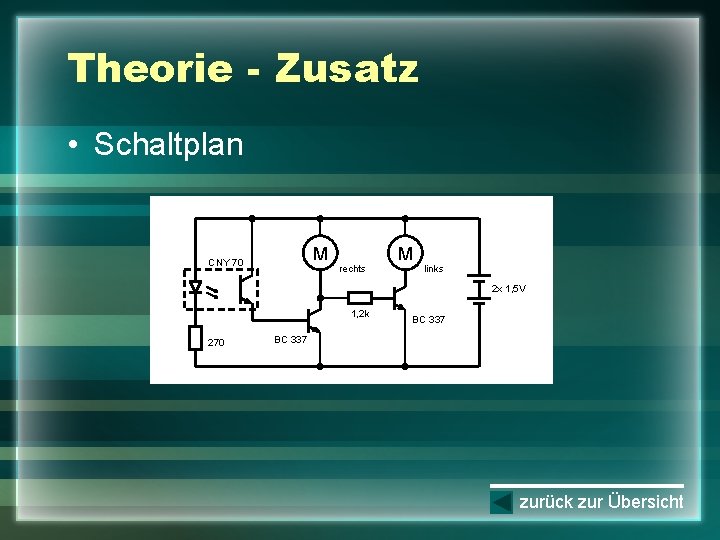 Theorie - Zusatz • Schaltplan M CNY 70 rechts M links 2 x 1,