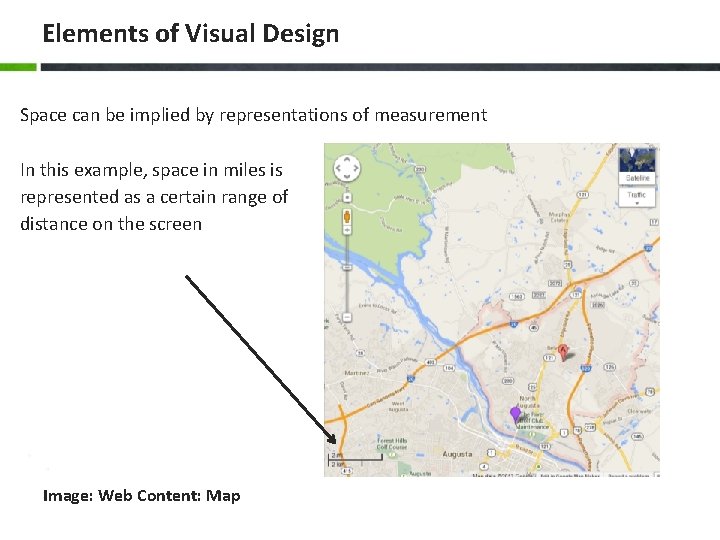 Elements of Visual Design Space can be implied by representations of measurement In this