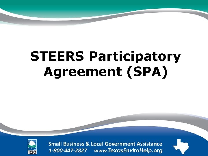 STEERS Participatory Agreement (SPA) 