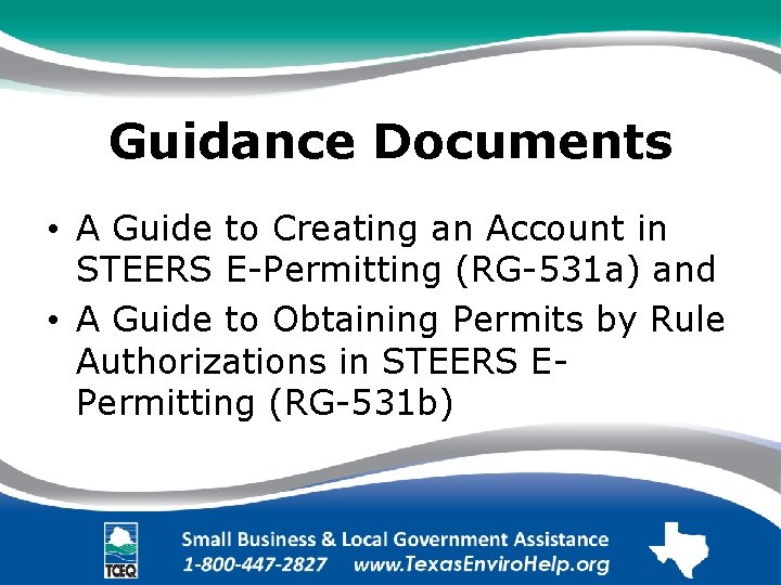 Guidance Documents • A Guide to Creating an Account in STEERS E-Permitting (RG-531 a)