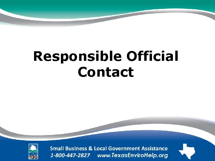 Responsible Official Contact 