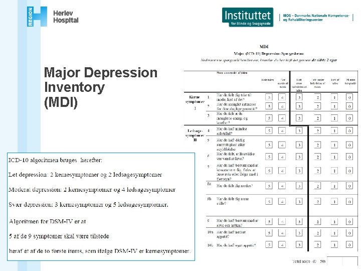 Major Depression Inventory (MDI) 