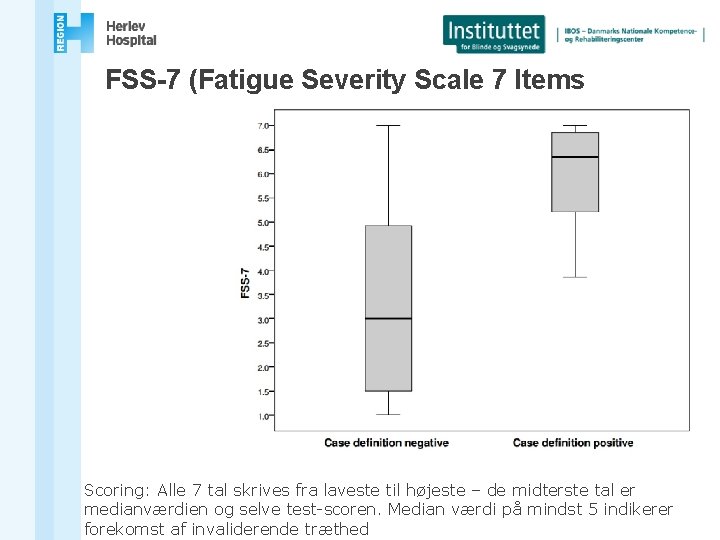 FSS-7 (Fatigue Severity Scale 7 Items Scoring: Alle 7 tal skrives fra laveste til