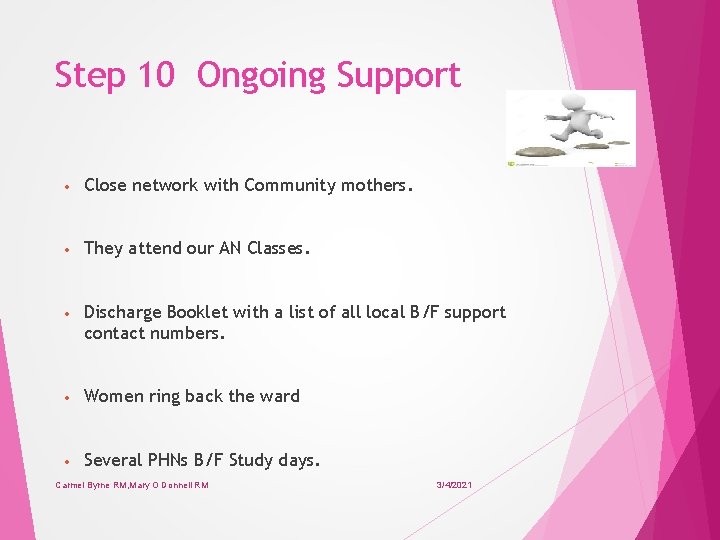 Step 10 Ongoing Support • Close network with Community mothers. • They attend our