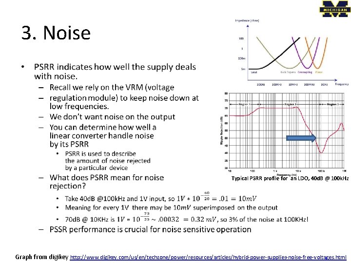 3. Noise • Typical PSRR profile for an LDO, 40 d. B @ 100