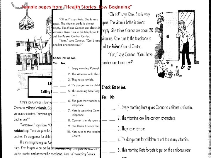 Sample pages from “Health Stories- Low Beginning” 