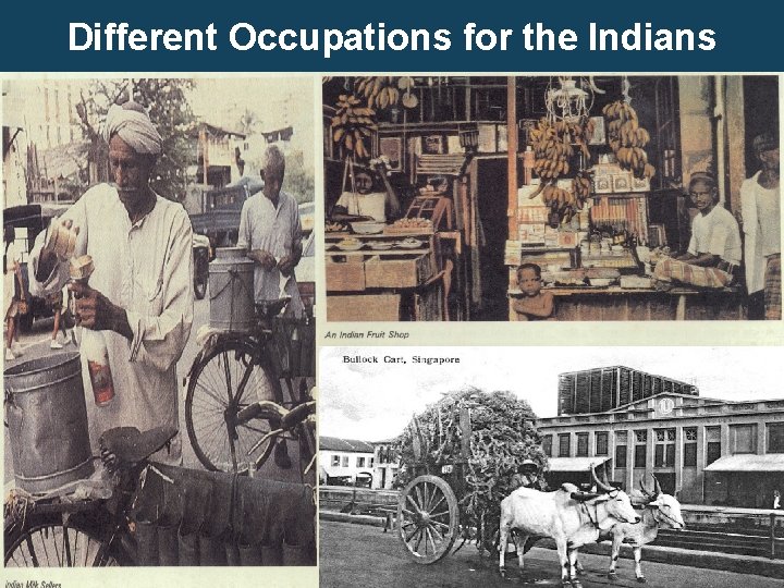 Different Occupations for the Indians 