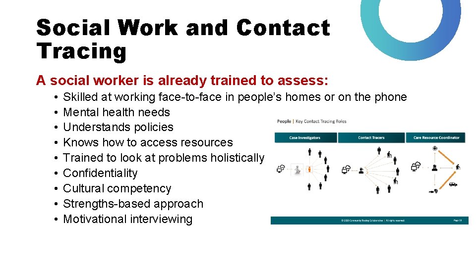 Social Work and Contact Tracing A social worker is already trained to assess: •