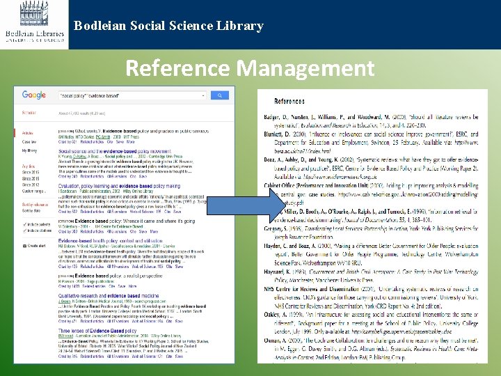Bodleian Social Science Library Reference Management 