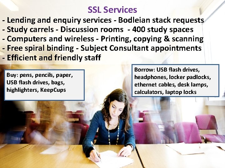 SSL Services and Help SSL Services - Lending (up to 30 books, normal loans