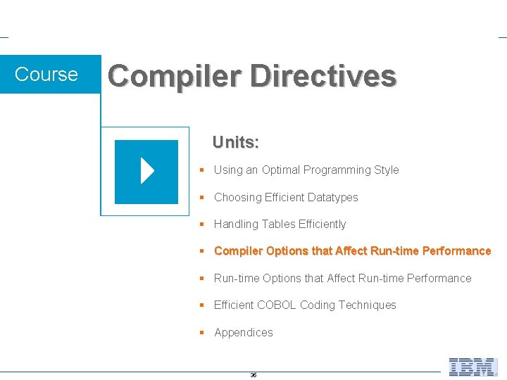 Course Compiler Directives Units: § Using an Optimal Programming Style § Choosing Efficient Datatypes