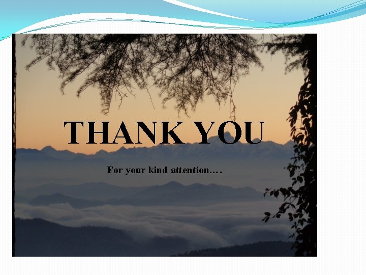 THANK YOU For your kind attention…. 