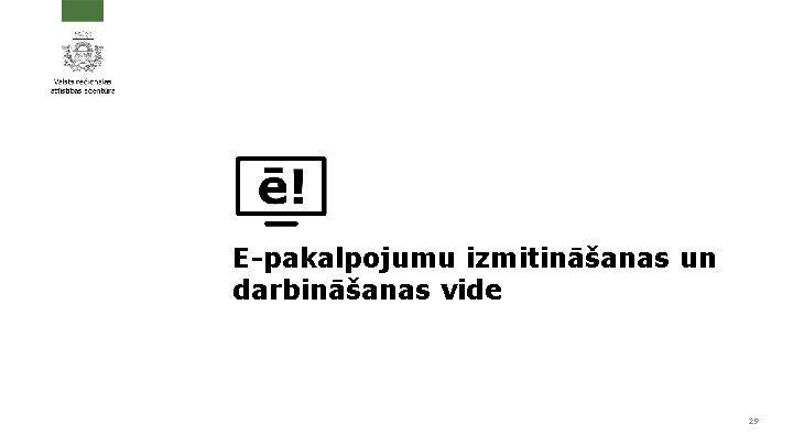 E-pakalpojumu izmitināšanas un darbināšanas vide 29 