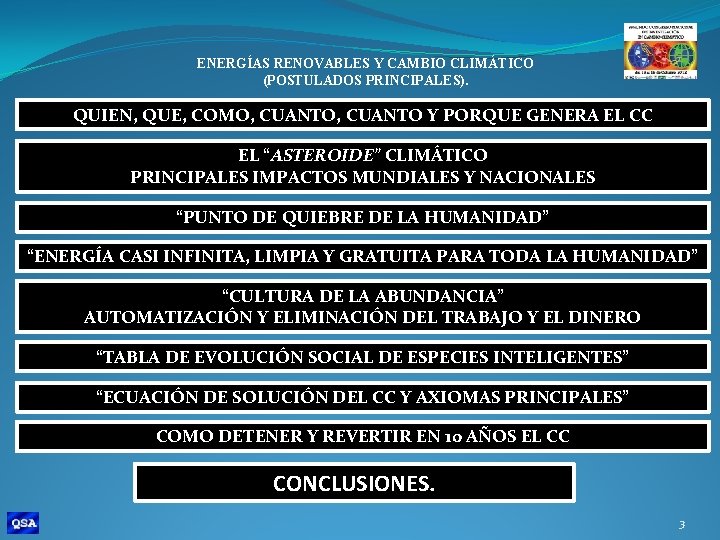 ENERGÍAS RENOVABLES Y CAMBIO CLIMÁTICO (POSTULADOS PRINCIPALES). QUIEN, QUE, COMO, CUANTO Y PORQUE GENERA