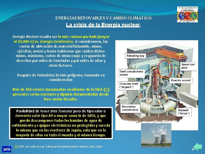 ENERGÍAS RENOVABLES Y CAMBIO CLIMÁTICO. La crisis de la Energía nuclear. Energía Nuclear resulta