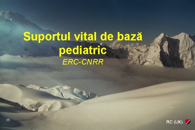 Suportul vital de bază pediatric ERC-CNRR 35 RC (UK) 