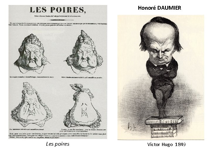 Honoré DAUMIER Les poires Victor Hugo 1849 