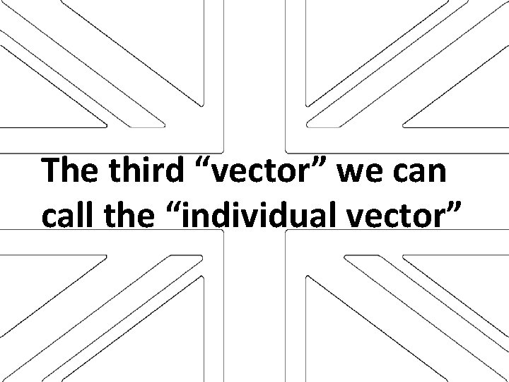 The third “vector” we can call the “individual vector” 
