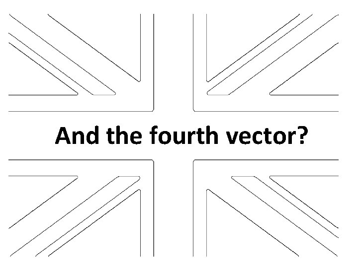 And the fourth vector? 