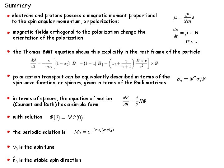 Summary electrons and protons possess a magnetic moment proportional to the spin angular momentum,