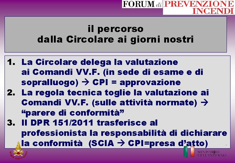 il percorso dalla Circolare ai giorni nostri 1. La Circolare delega la valutazione ai