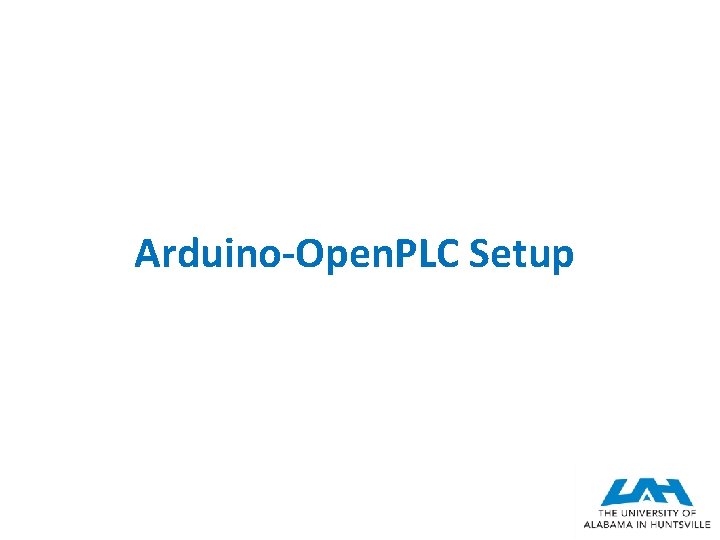 Arduino-Open. PLC Setup 