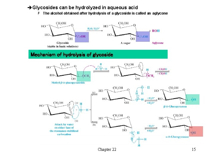 èGlycosides can be hydrolyzed in aqueous acid H The alcohol obtained after hydrolysis of