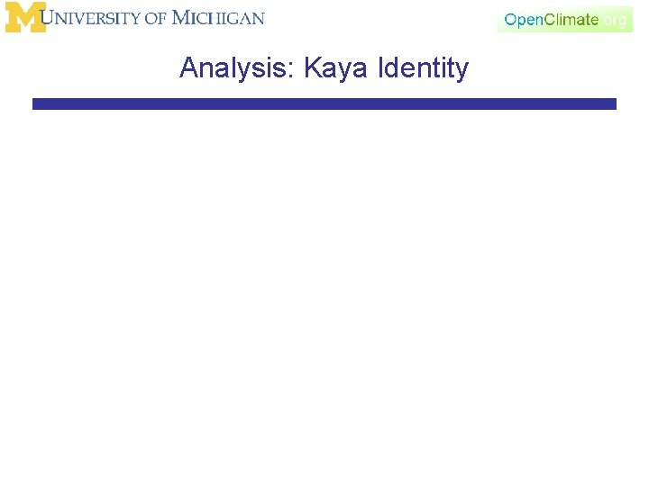Analysis: Kaya Identity 