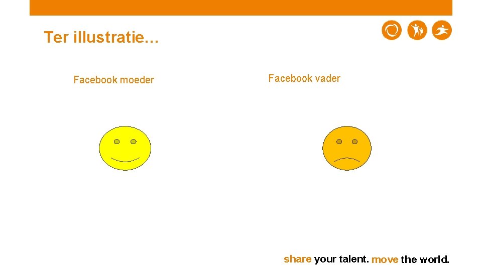 Ter illustratie… Facebook moeder Facebook vader share your talent. move the world. 