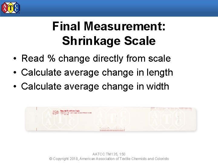 AATCC TM 135 2018 Dimensional Changes of Fabrics