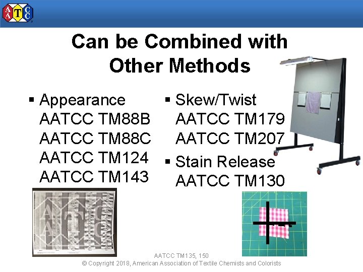 AATCC TM 135 2018 Dimensional Changes of Fabrics