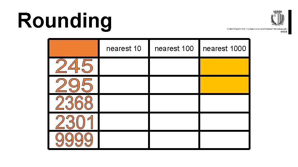 Rounding nearest 1000 