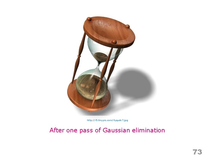 http: //i 5. tinypic. com/4 yqudc 7. jpg After one pass of Gaussian elimination